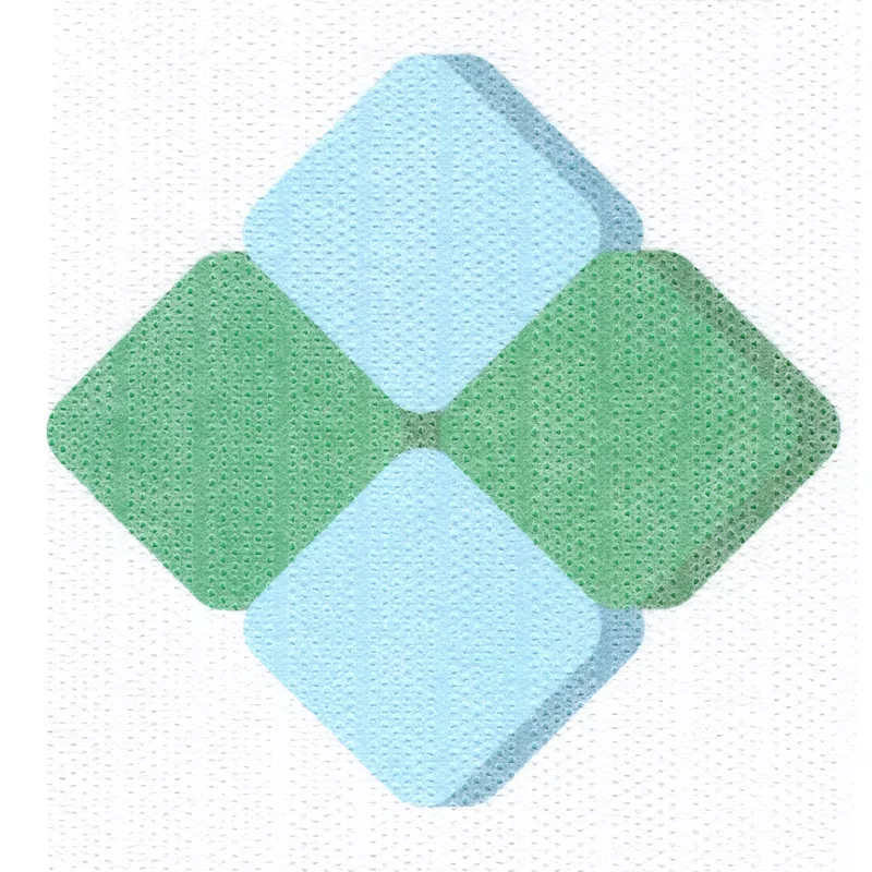 Spunbonded six-row hole non-woven fabric (spunbonded perforated non-woven fabric)